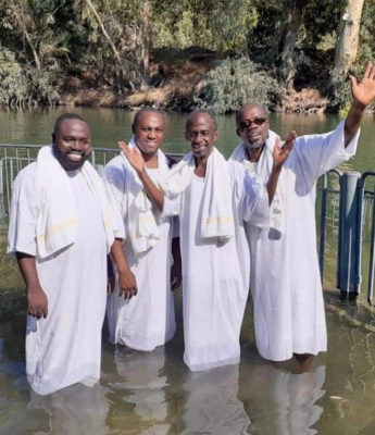 Asiedu Nketia baptized in River Jordan