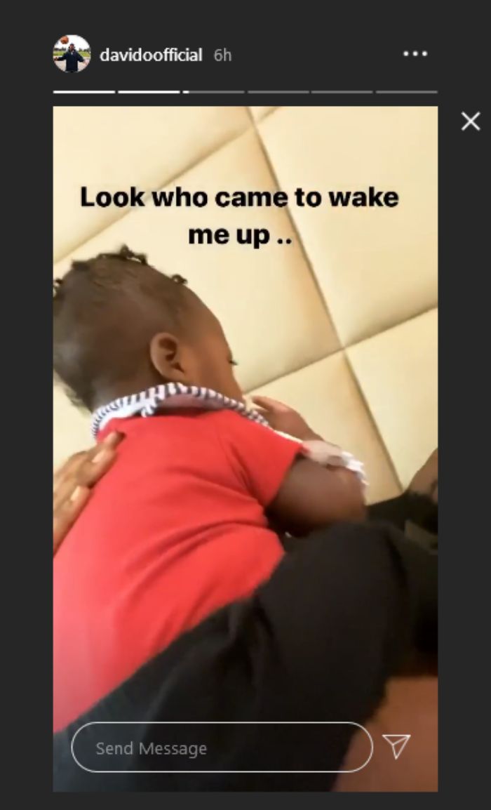 Davido shows off his son, Ifeanyi new hairstyle