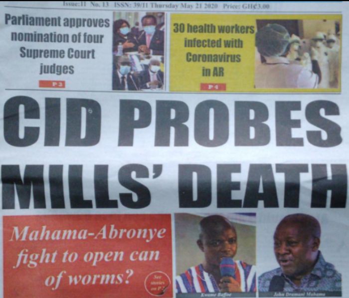 Today S Newspaper Front Pages Monday June 1 c Ghana Reports