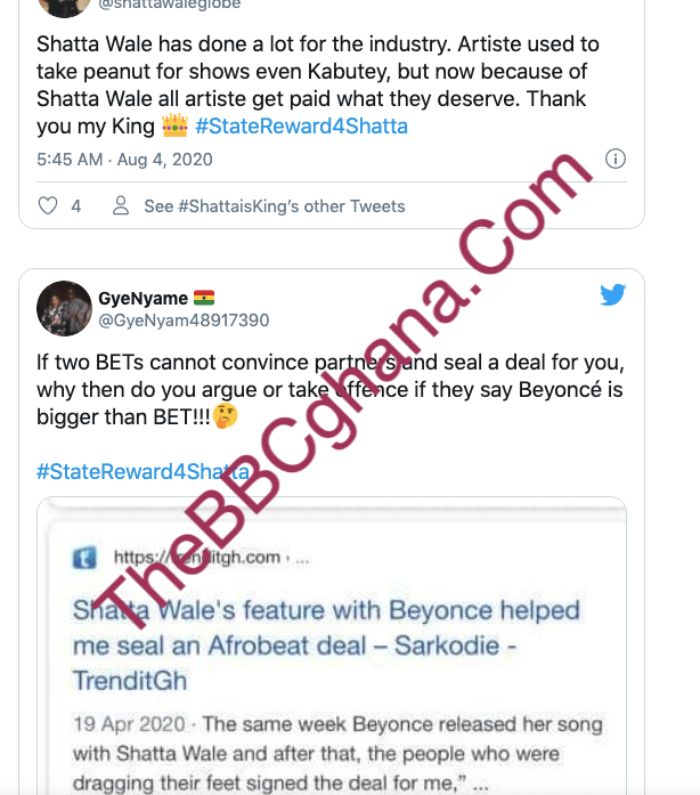 Shatta Wale should be honored by the state