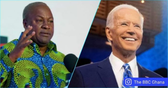 Mahama congratulates Joe Biden