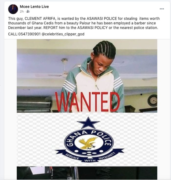 Clement Afrifa WANTED