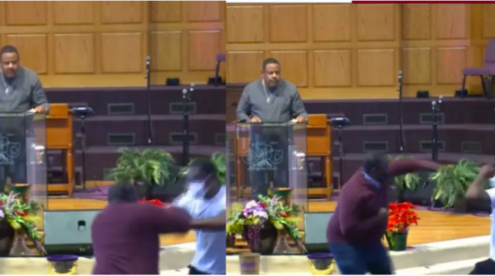Fight breaks out in Baptist Church while Pastor was preaching