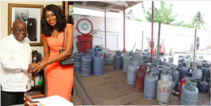 Yvonne Nelson questions Akufo Addo over high cost of filling gas cylinder