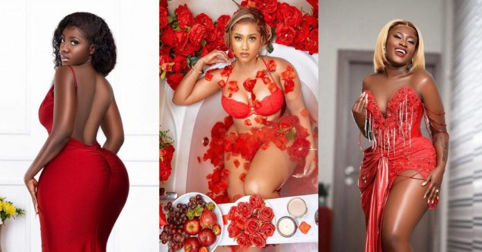 How Hajia Bintu, Hajia4Real And Fella Makafui Ceased Attention With Val’s Day Photos