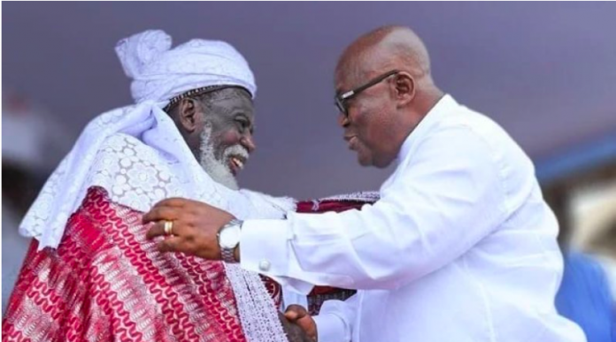 Akufo Addo and National Chief Imam, Shiekh Osmanu Nuhu Sharubutu