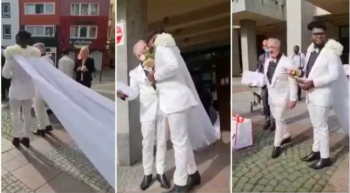 Video Of Ghanaian Man Wedded By His German Boyfriend Pops Up