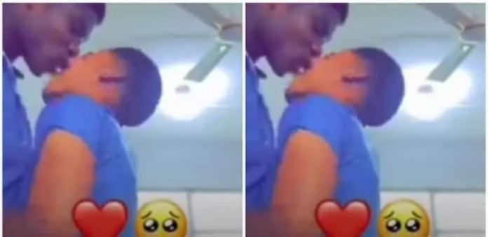 SHS Girl Proposes To Boyfriend In Class, Deep Kiss Him In The Presence Of Their Classmates (Video)