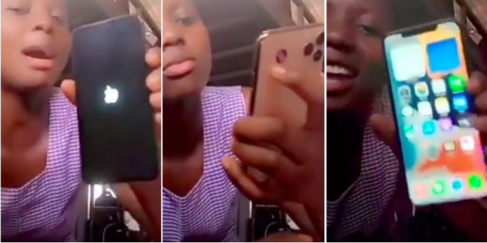 SHS student gets iPhone 11 pro max and power bank from caring boyfriend; says she’ll never leave him