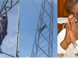 SAD: Man climbs high-tension pole at Kasoa to be electrocuted over Akufo Addo’s BAD governance  