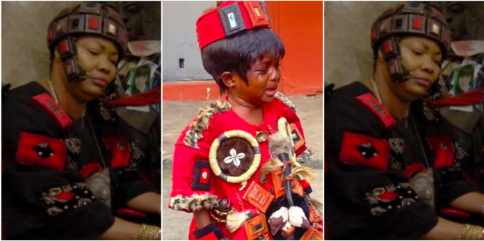 A girl can’t stop crying as her mum dressed her like Nana Agradaa for career day at school