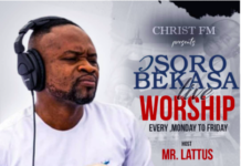 Mr Lattus joins Christ 93.3 FM to host Osoro Bekasa Live Worship
